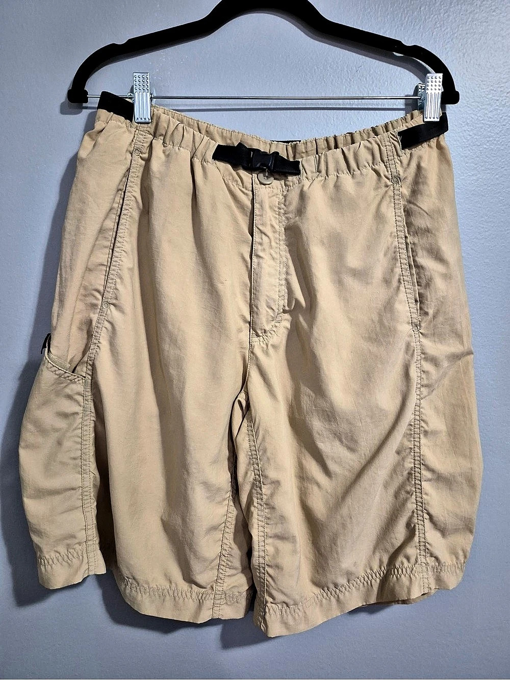PATAGONIA Gi II Shorts Men Tan Belted Outdoor Hiking Lightweight size medium